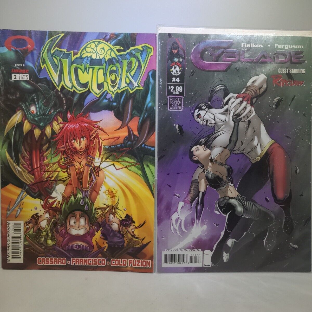 Comic Book Lot Of 2 Victory #2 & Cyblade #4 #ML