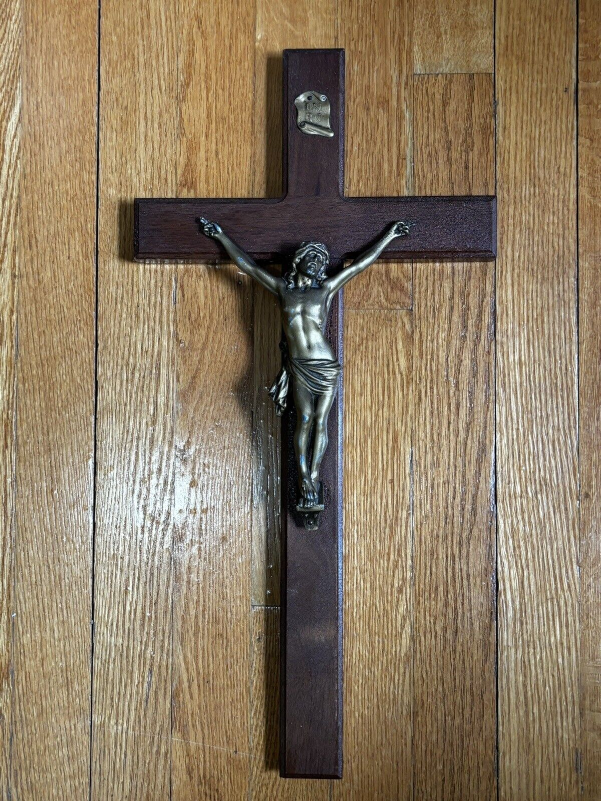 Vintage Large Wooden Jesus Cross