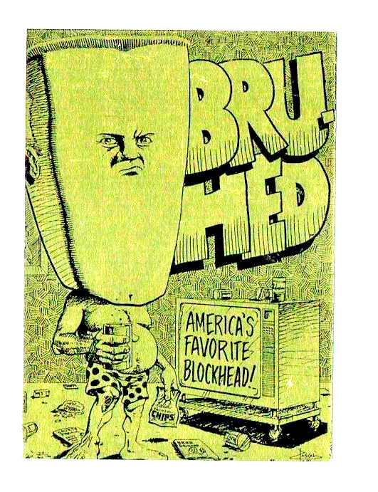Vintage 1993 Bru-Hed America\'s Favorite Blockhead Schism Comics Gold Promo Card