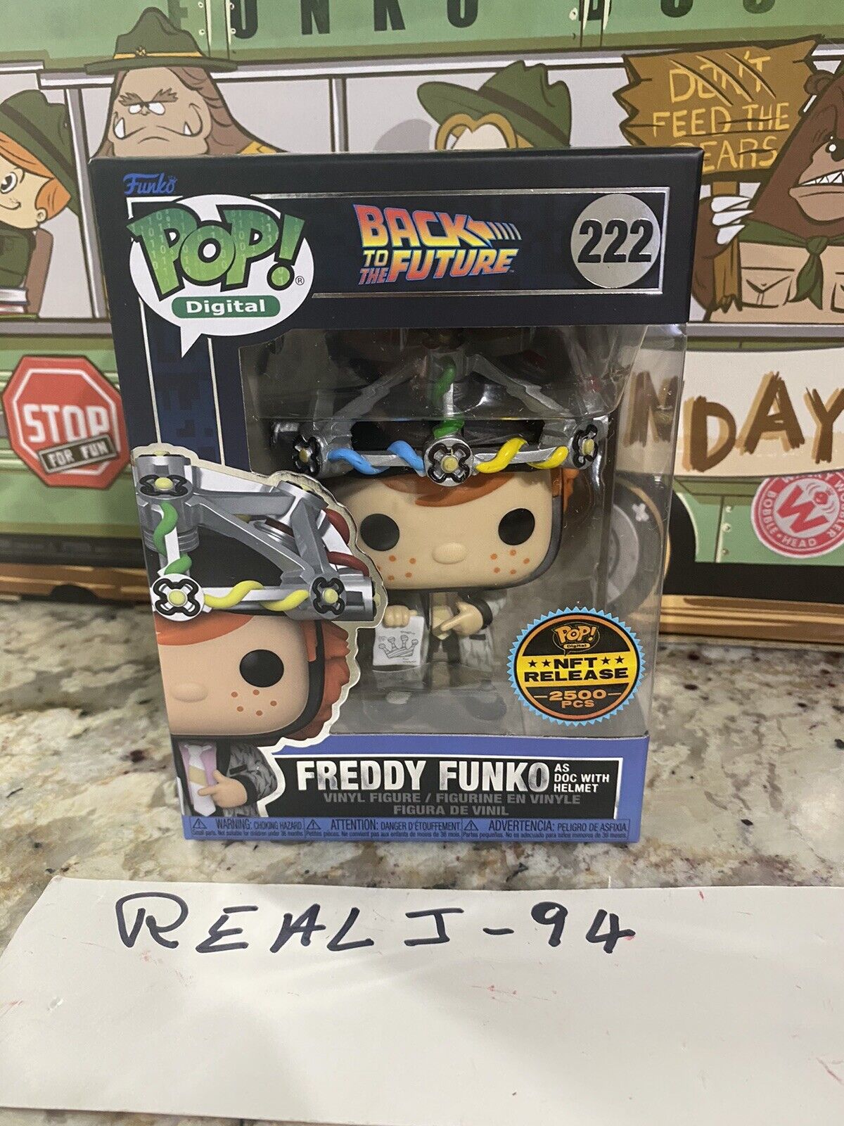 Funko Pop Digital 222 Back to the Future Freddy Funko Doc With Helmet LE