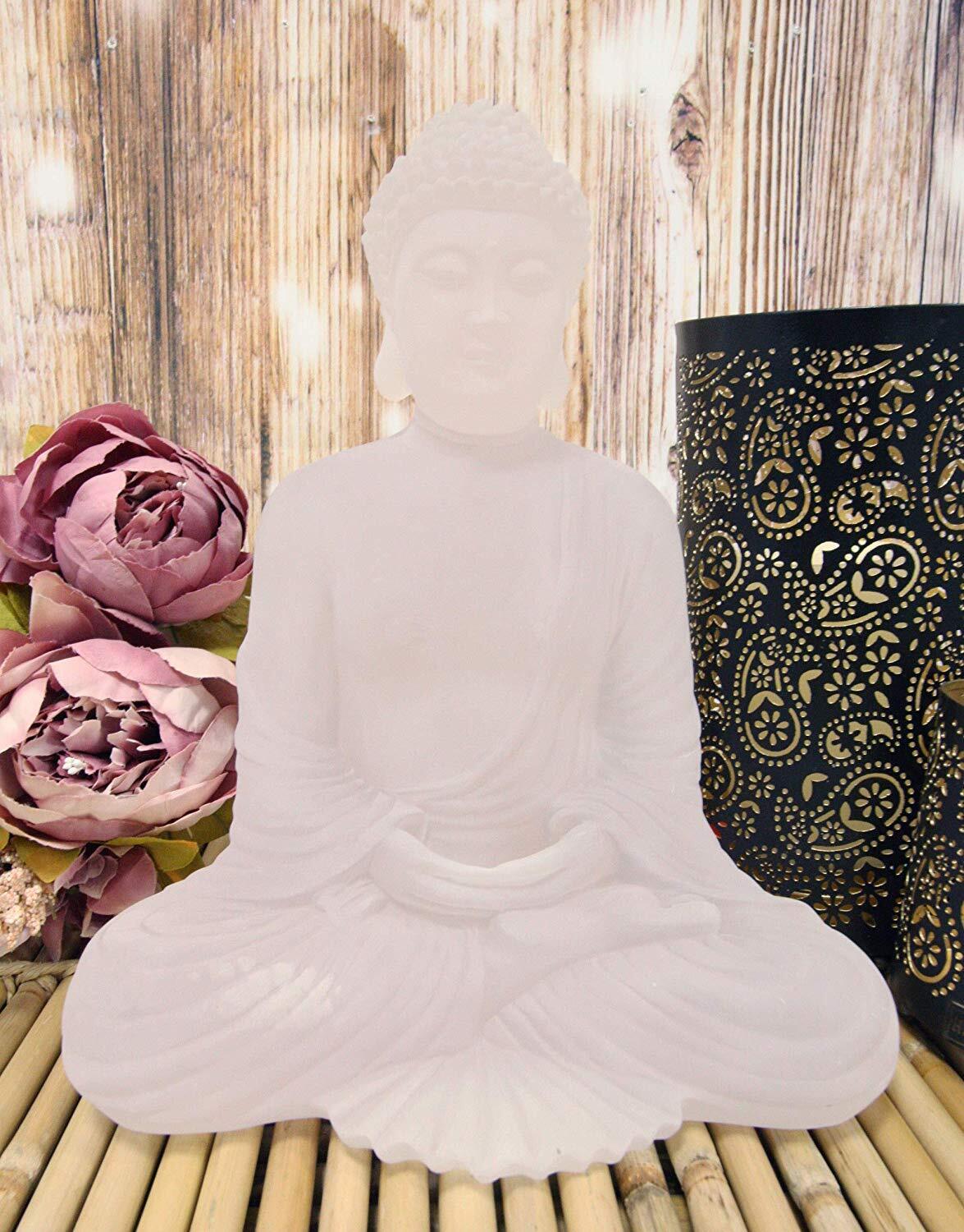 Ebros Feng Shui Acrylic Buddha Shakyamuni Sitting in Meditation Statue 11.5