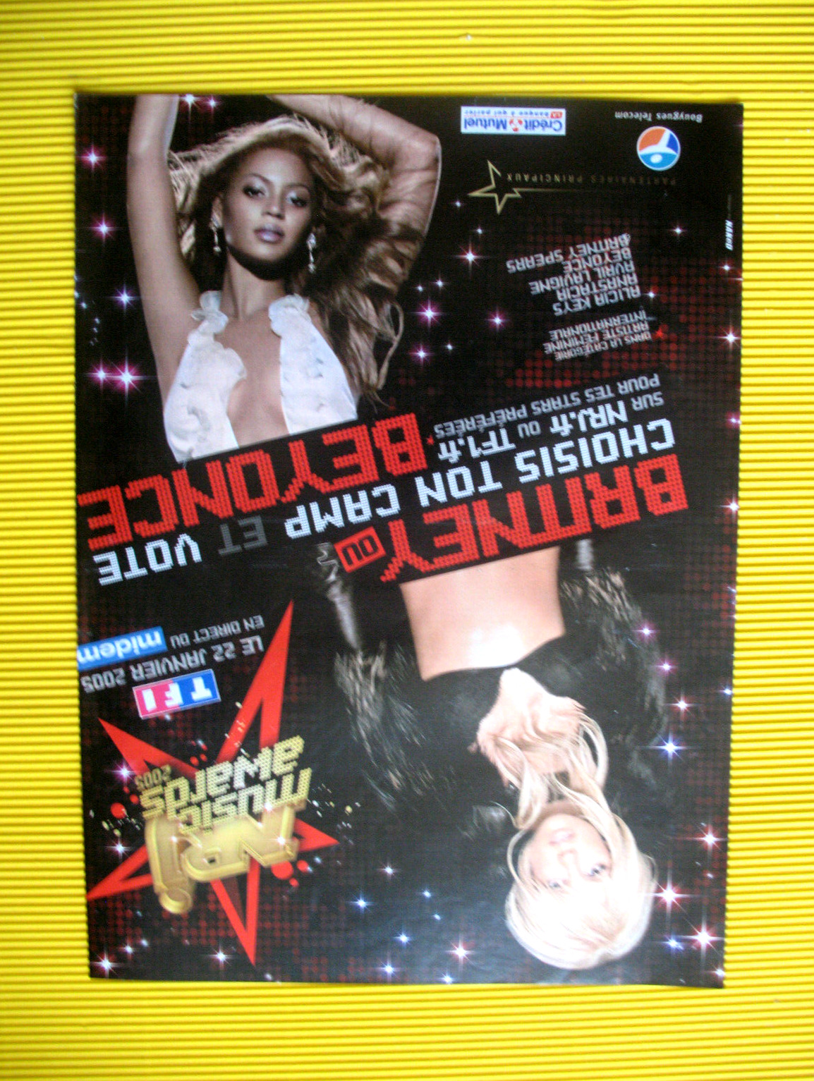 2004 NRJ RADIO VOTE MUSIC AWARDS BRITNEY OR BEYONCE AD PRESS RELEASE