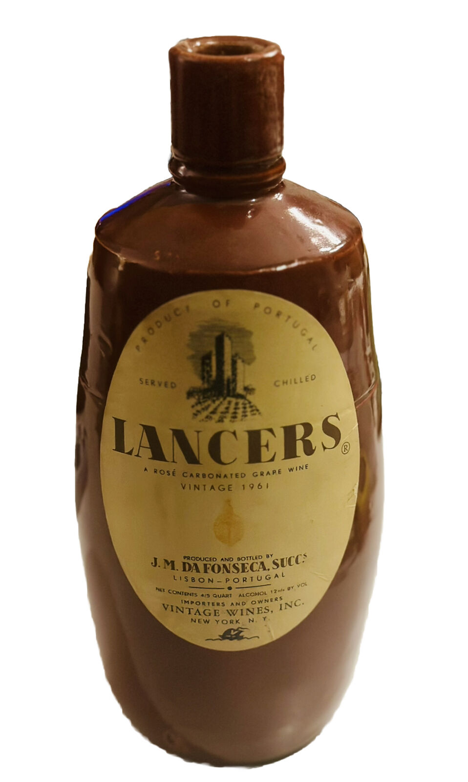 Lancers 1961 Imported Rose Wine Bottle 4/5 Quart 