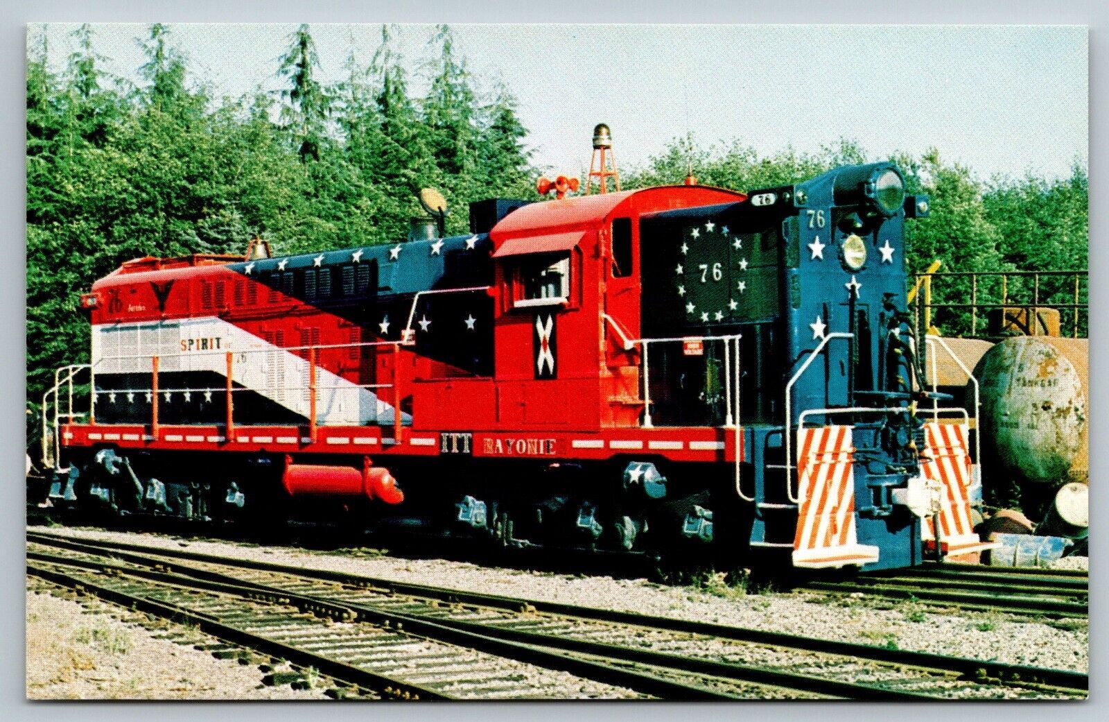 Railroad Locomotive Postcard - Rayonier\'s