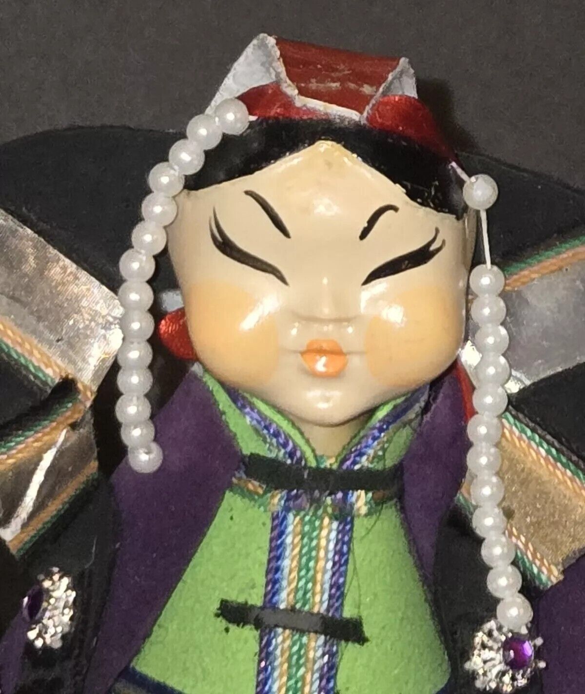 Vintage Mongolian Folk Art Doll Figurine woman 5\