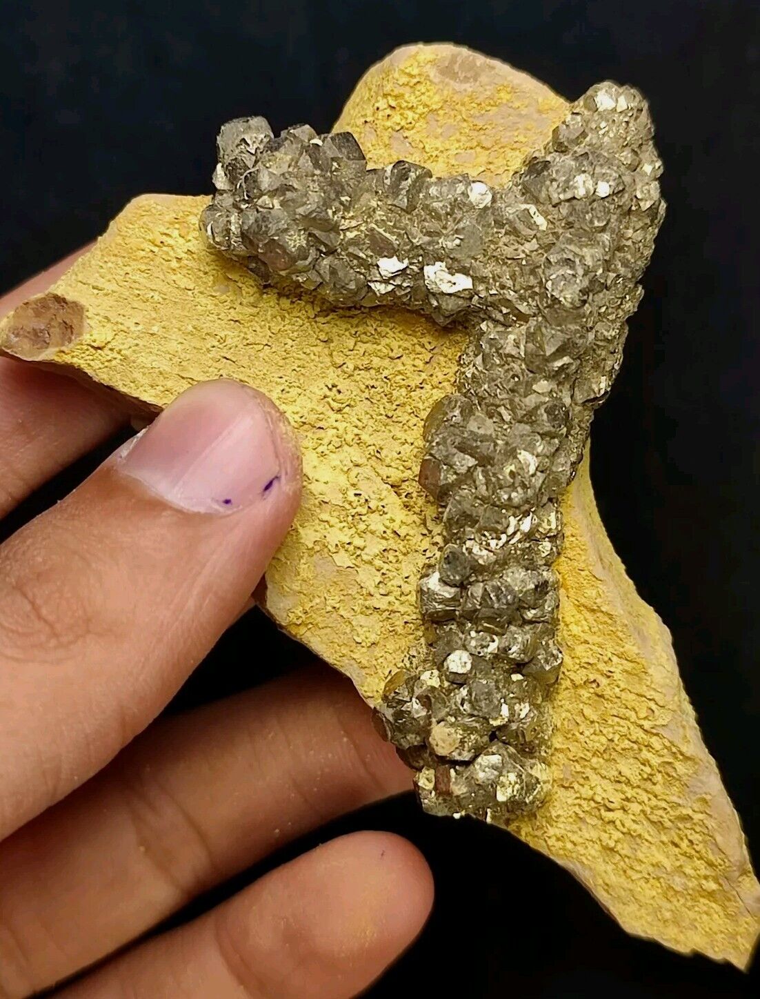 Natural Pyrite/Marcasite Beautiful Specimen On Matrix With Aesthetic Growth.