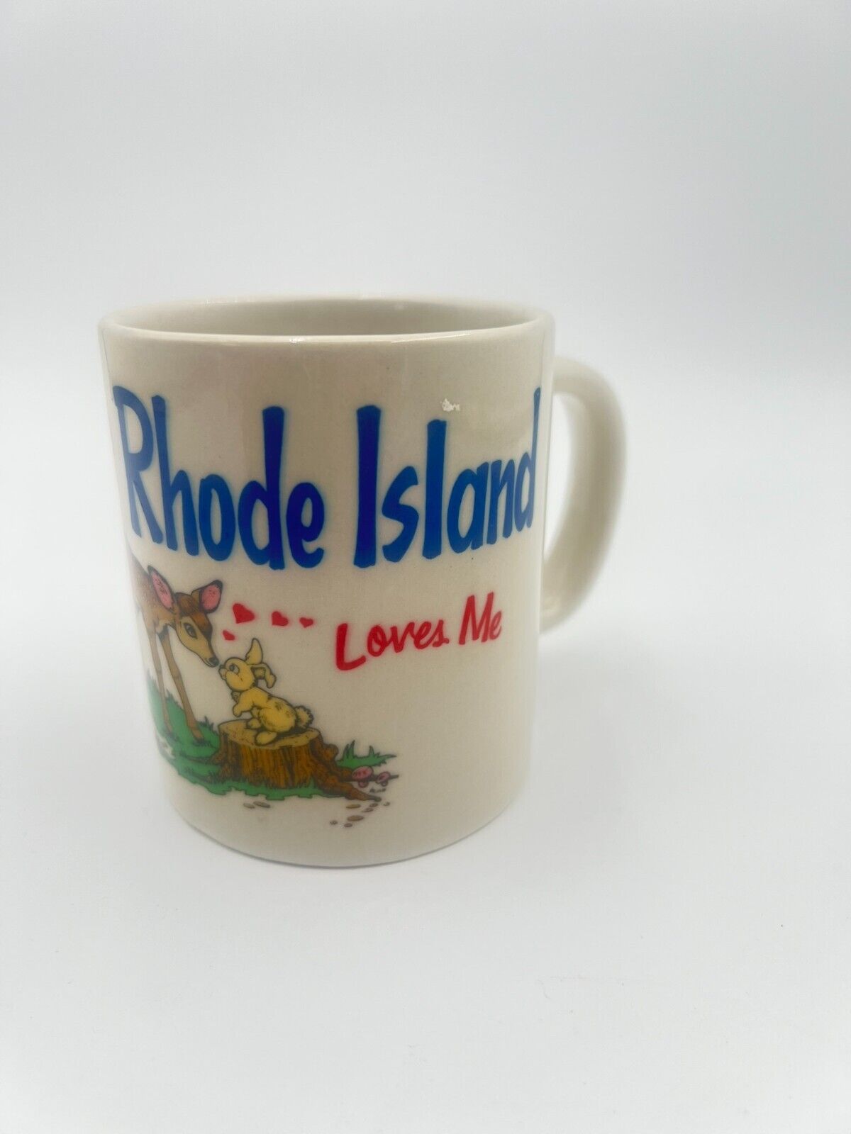 Rhode Island Loves Me Coffee Mug Cup Vintage 1980\'s