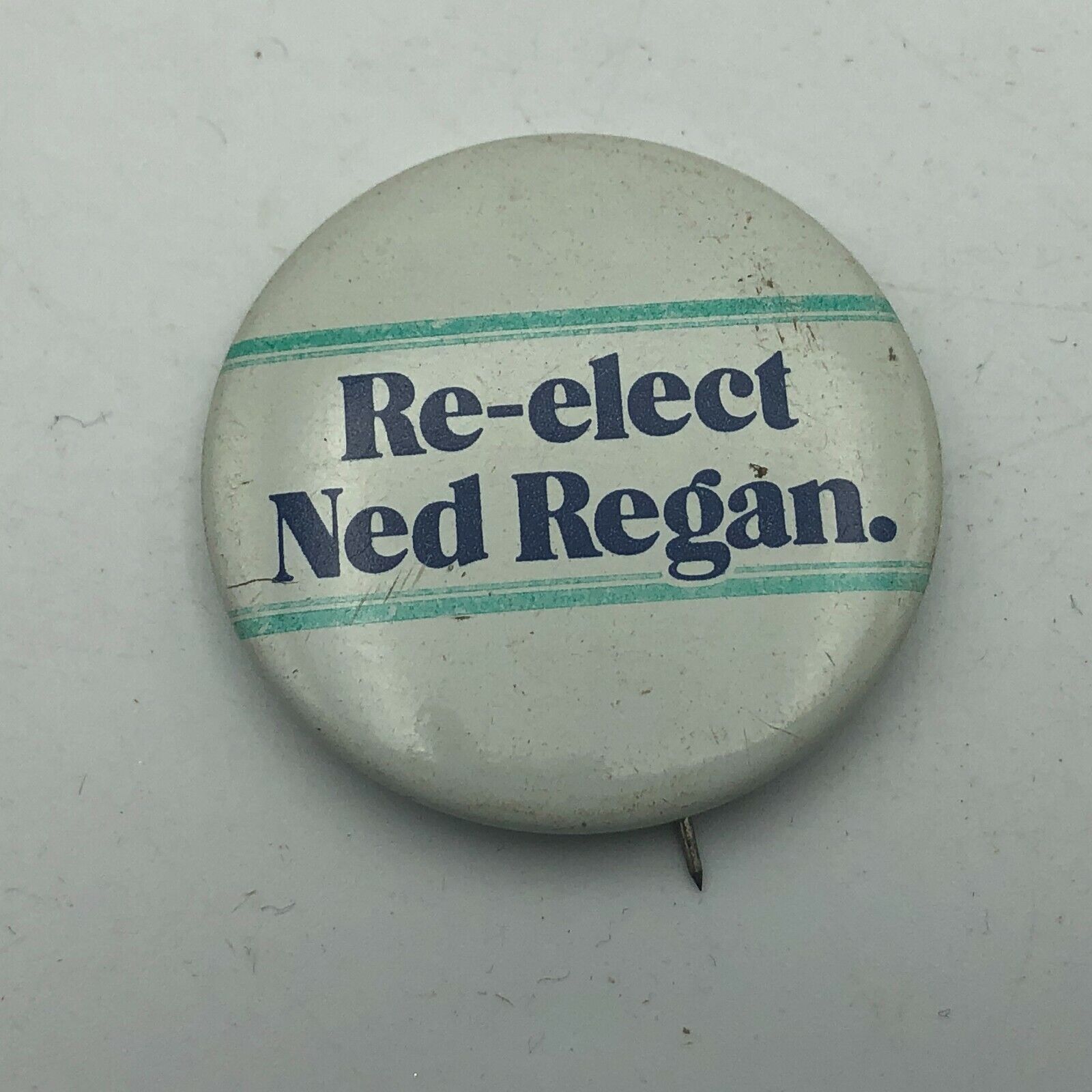 Vintage Re-Elect Ned Regan Campaign Button Buffalo NY 1-1/2\