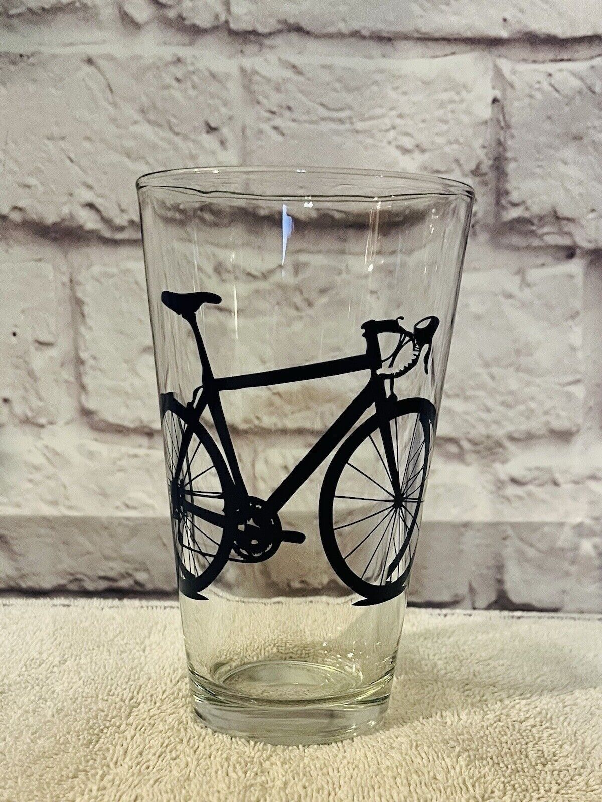 Vital Industries Bicycle Drinking Beer Glass 6” Tall