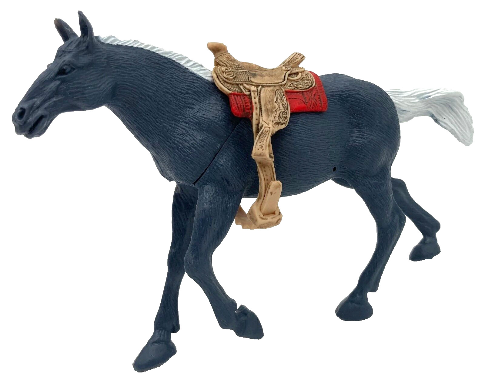 VTG Greenbrier Grey & White Horse W/ Red/Tan Saddle