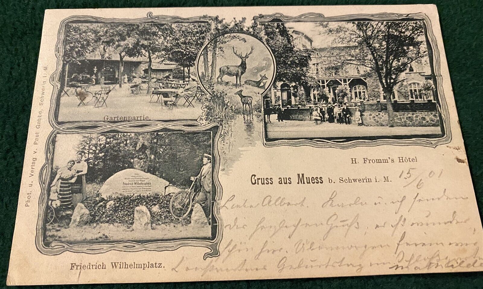 1901 Gruss aus Muess Germany Postcard 