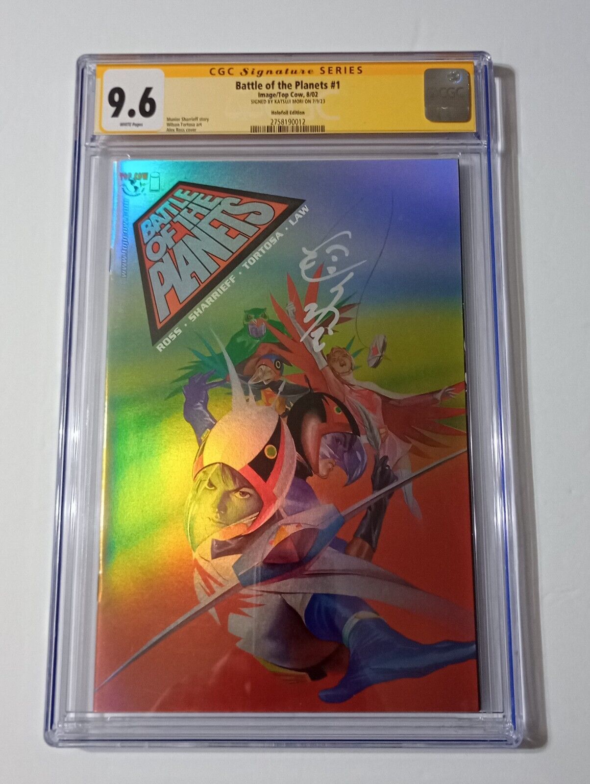 Battle of the Planets #1 CGC SS 9.6 Holofoil signed voice actor Katsuji Mori