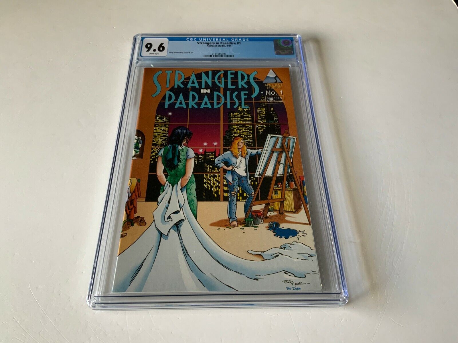 STRANGERS IN PARADISE 1 CGC 9.6 WHITE PAGES TERRY MOORE ABSTRACT STUDIOS COMICS