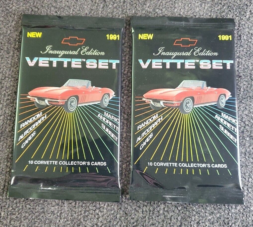 1991 Vette Set Inaugural Edition Trading Cards (2) unopened packs - Corvette 🏎