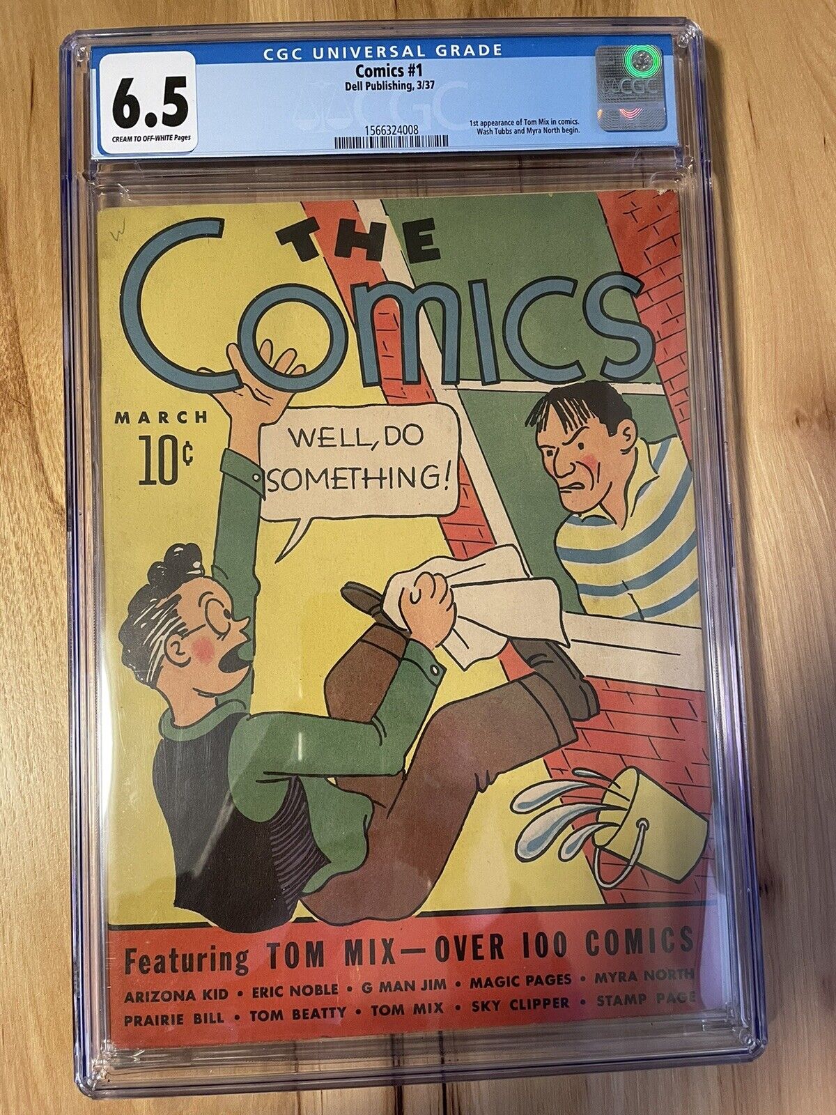 The Comics #1 Dell Publishing 1937 Golden Age CGC 6.5 RARE First Tom Mix