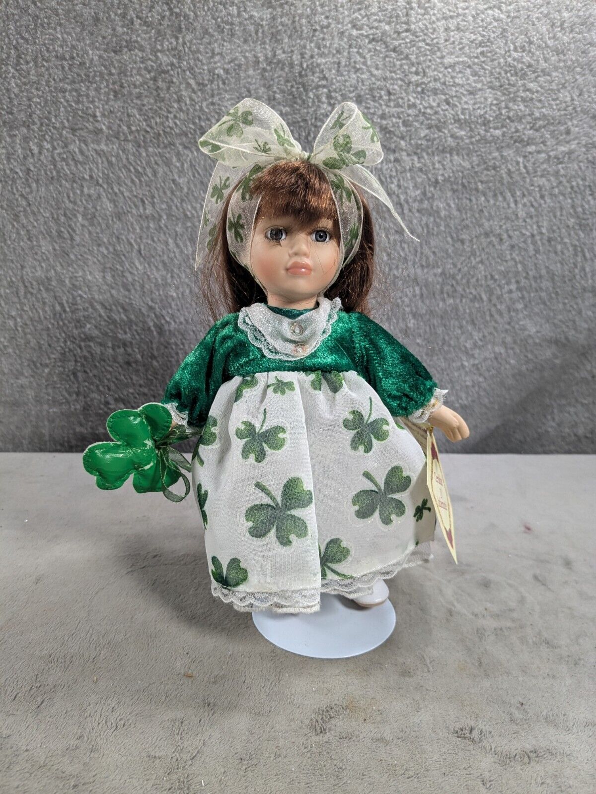Cute St. Patricks Day Collection Girl Doll  With 4 Leaf Clover Dress 9\