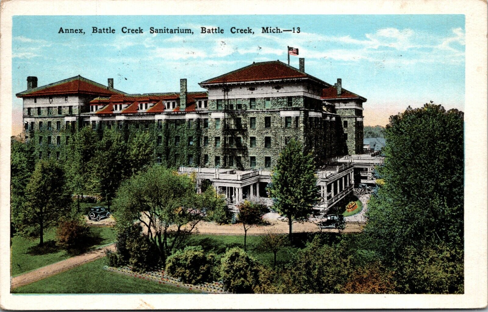 Battle Creek Michigan MI Battle Creek Sanitarium Annex Vintage Postcard 