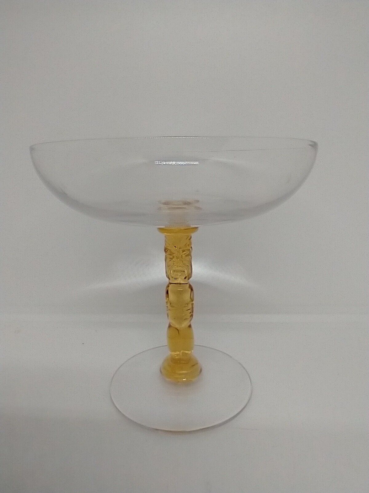 D)Vintage Morgantown Imperial Amber Stem Tiki Glass From Trader Vic\'s & Kahiki