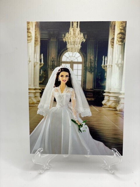 Brand New Princess Kate Middleton Bridal Barbie Art Print/Postcard