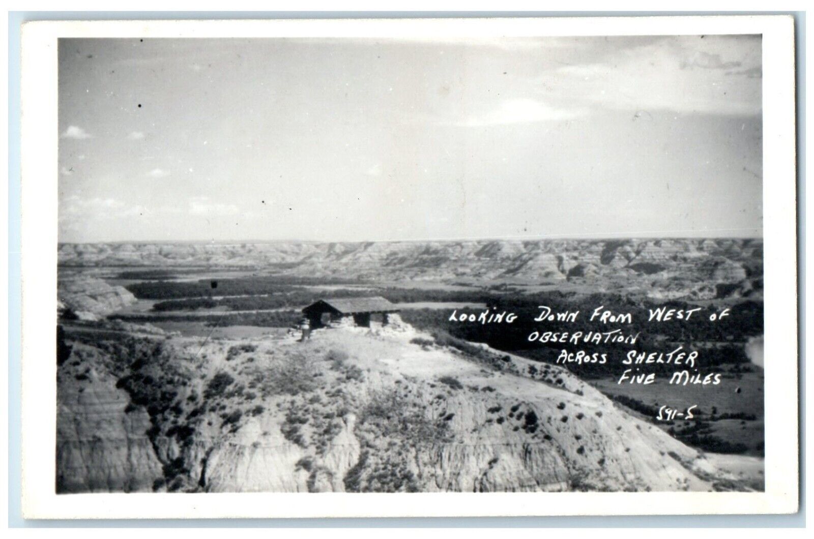 c1950's Looking Down From West Of Observation Across Shelter RPPC Photo Postcard