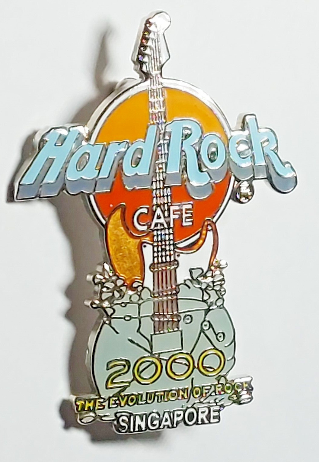 Hard Rock Cafe 2000 Singapore Guitar Lapel Pin (119)