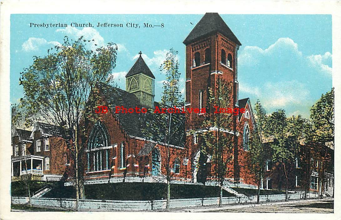 MO, Jefferson City, Missouri, Presbyterian Church, Exterior View, Kropp No 3210