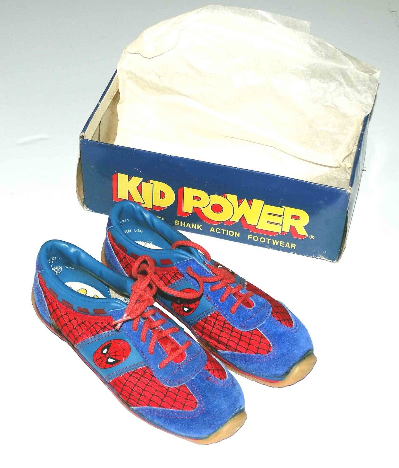 Amazing Spider-Man Vintage Pair Rare 1979 Sneakers by Kid Power w/Original Box
