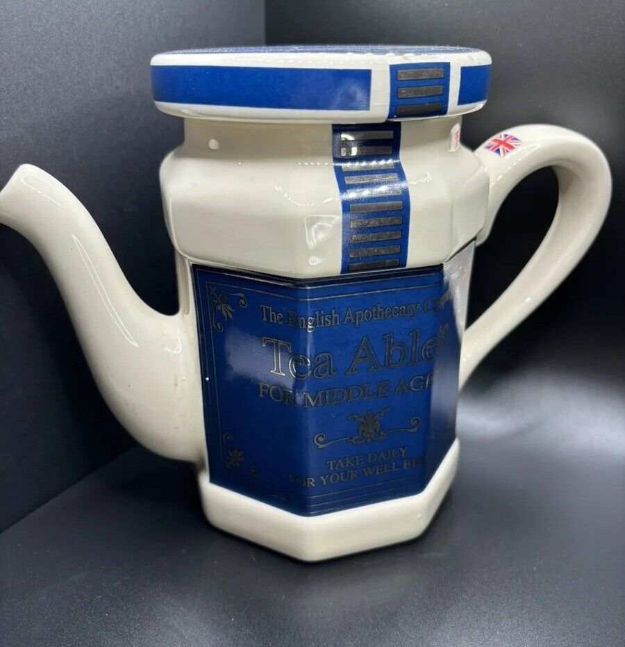 Vintage Teapot - England - Deep Cobalt Blue Ceramic British Classic