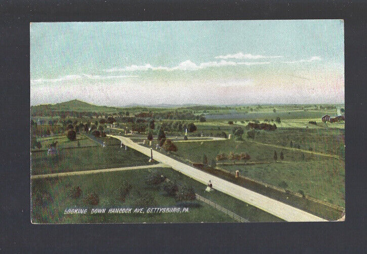 c.1904 Looking Down Hancock Avenue Ave Gettysburg PA Pennsylvania Postcard UNP