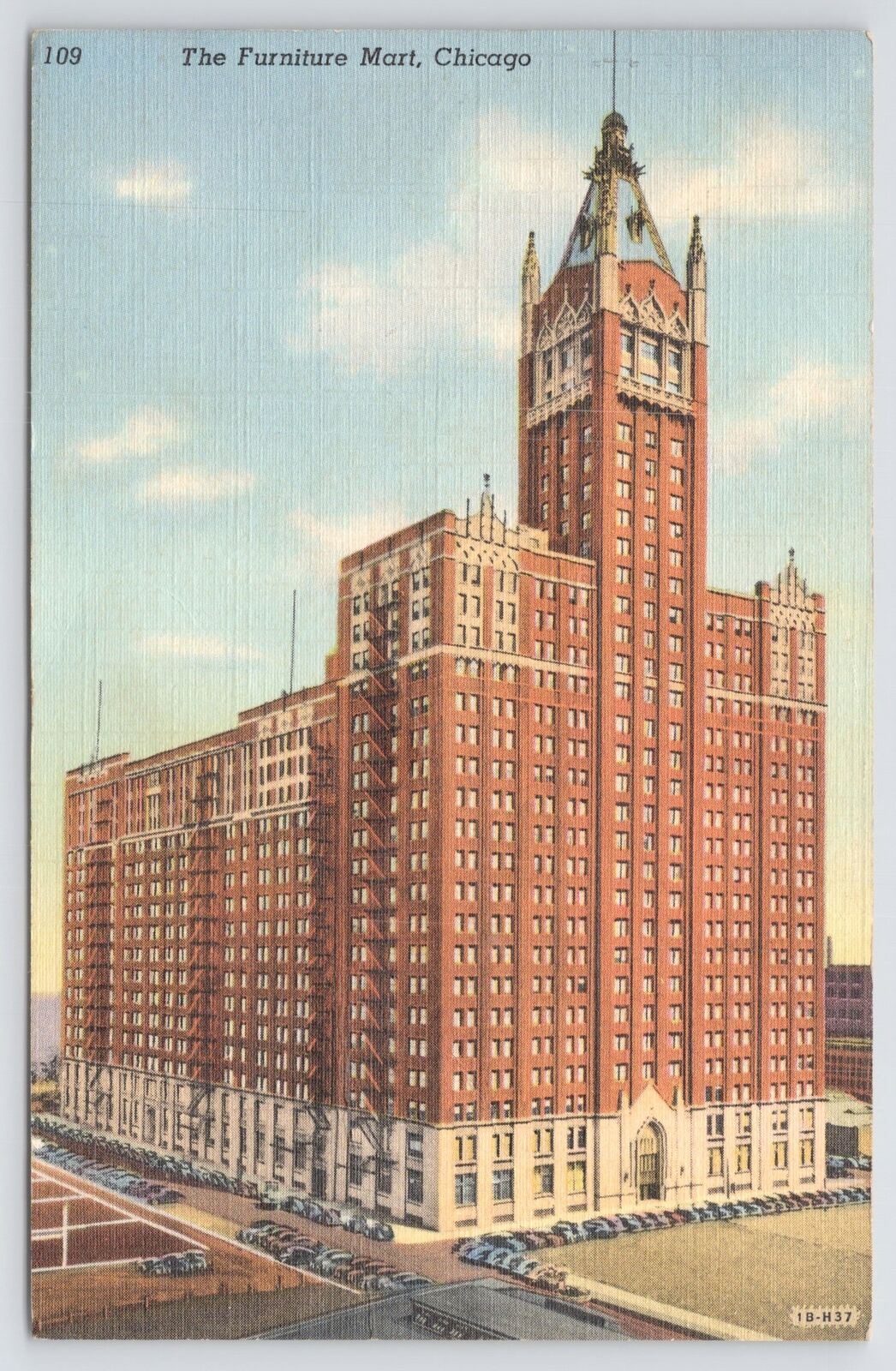 Linen~Air View Furniture Mart @ Chicago Illinois~Vintage Postcard