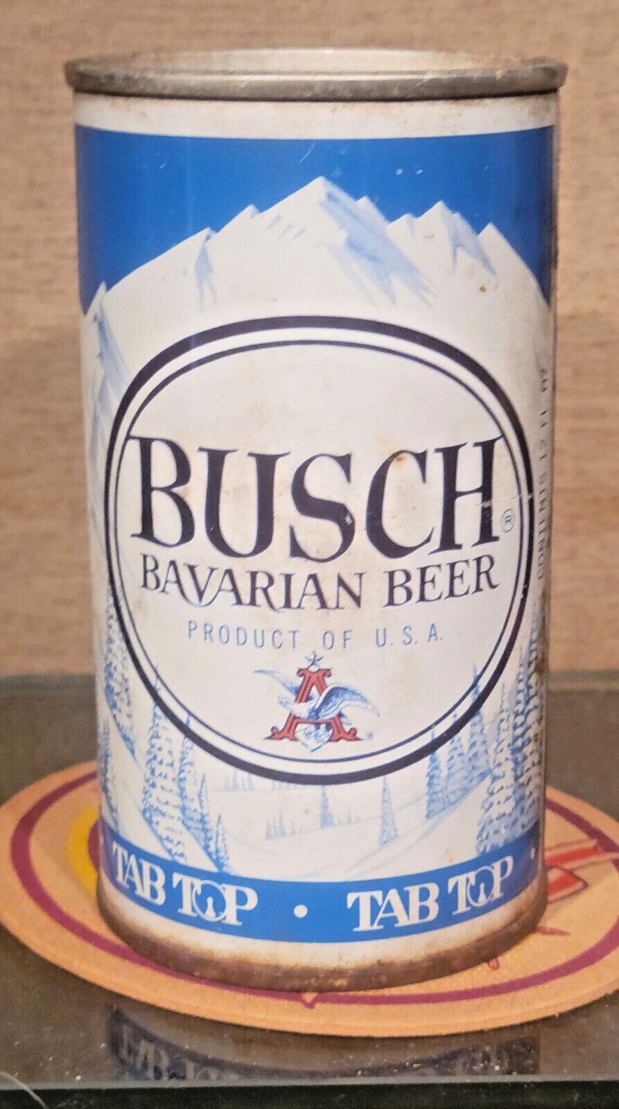 1965 BUSCH BAVARIAN STRAIGHT STEEL PULL TAB TOP BEER  CAN 5 CITY LOS ANGELES CA