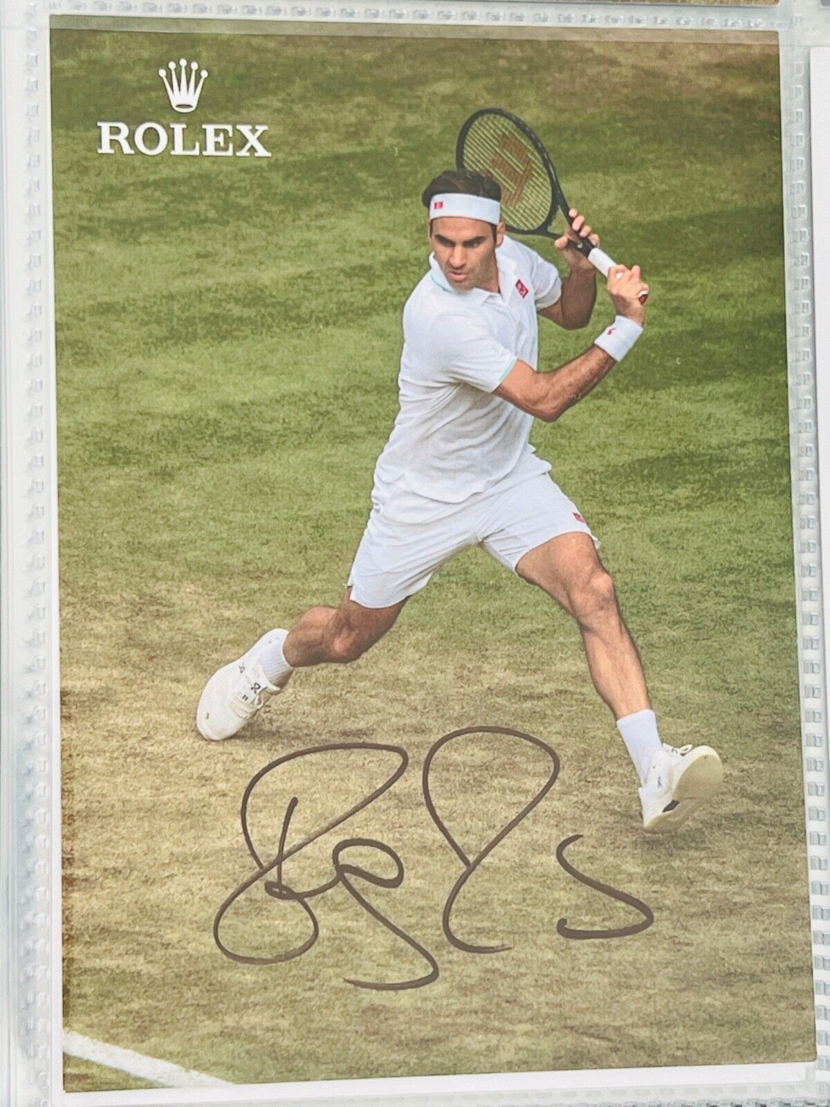 ROGER FEDERER signed Tennis Official Card autograph auto 10X15 cm I