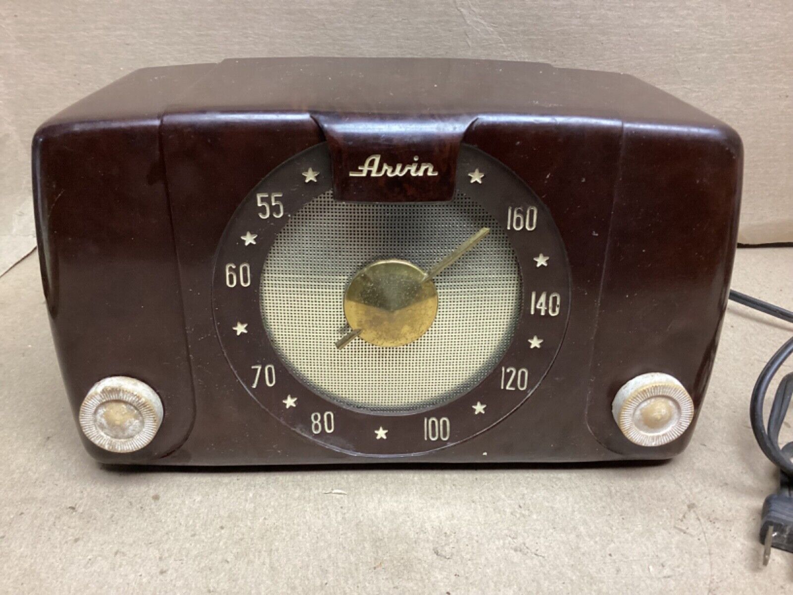 Vintage 1950s Arvin Model 450TL  Electric Tube Radio - for parts