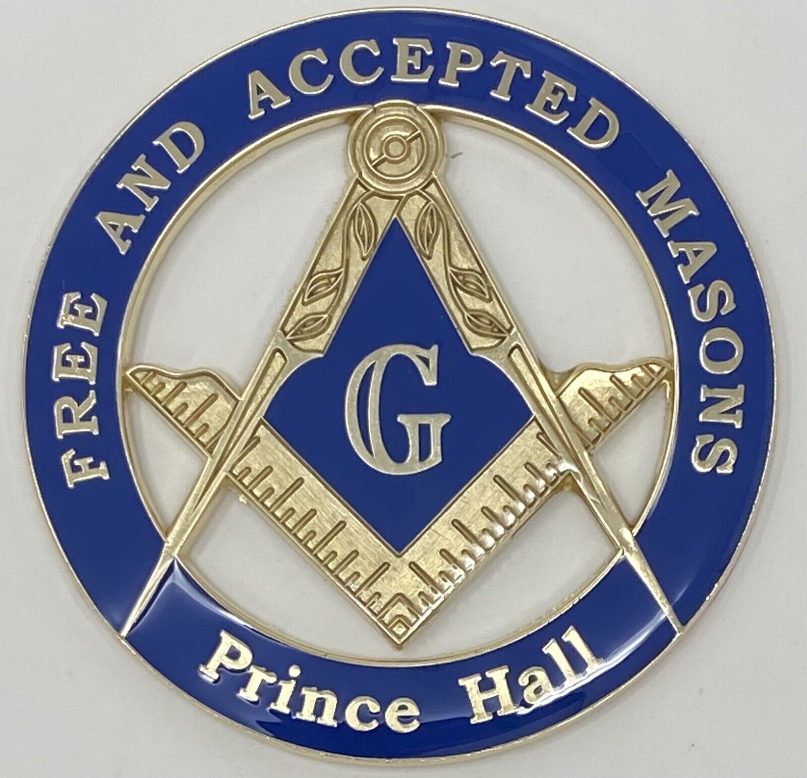 New Prince Hall Affiliated Masonic Car Emblem in Blue 