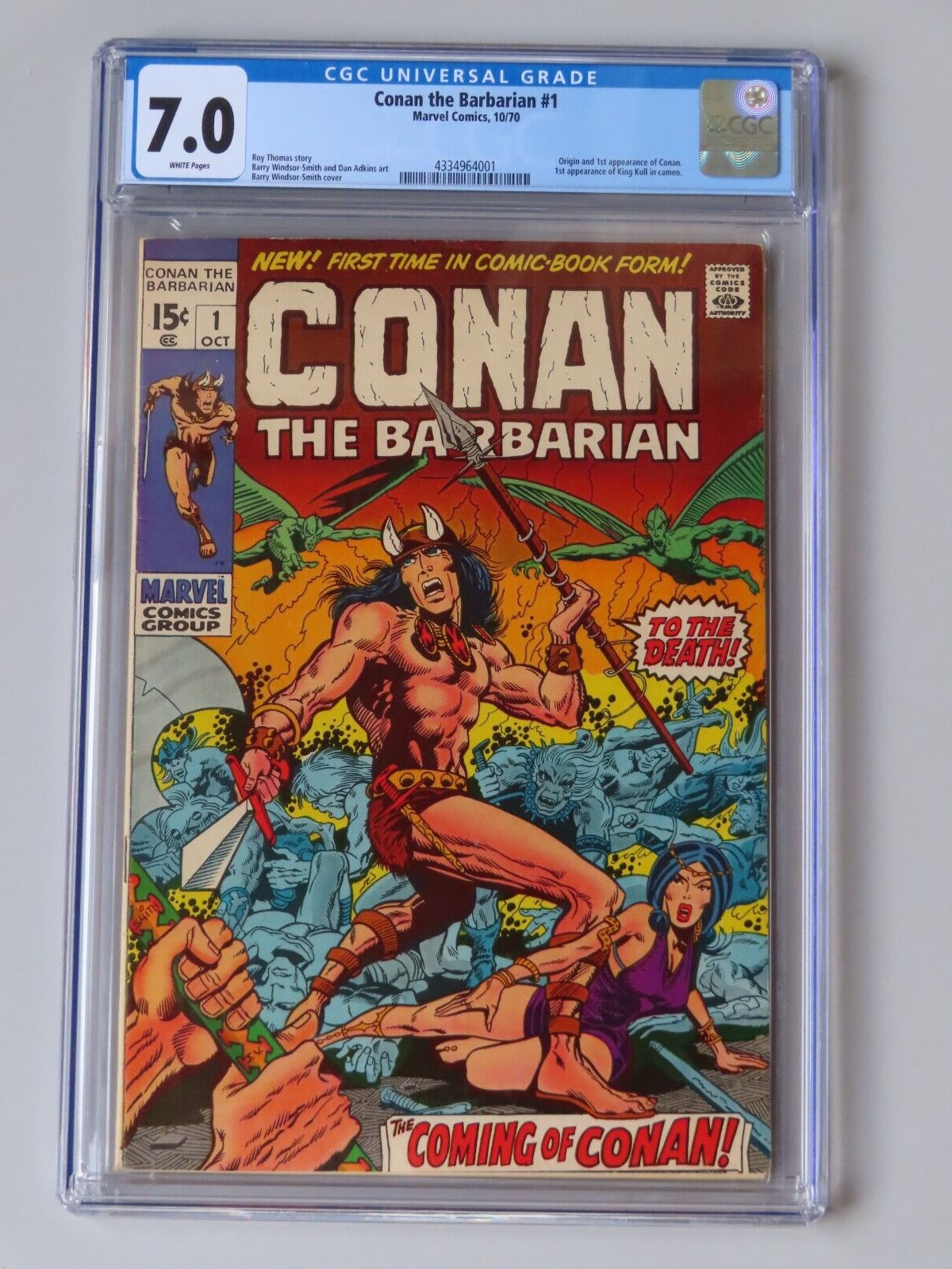 Conan the Barbarian #1 (1970) - CGC 7.0 - Bronze Age Key - 1st App. of Conan