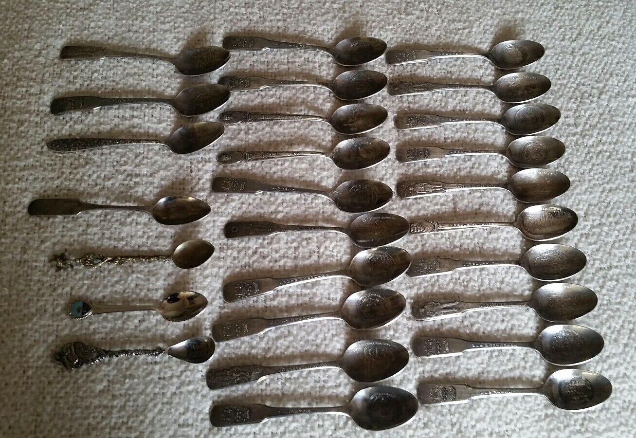 lots of vintage antique bicentennial spoons (1776-1976),good condition(27pcs)