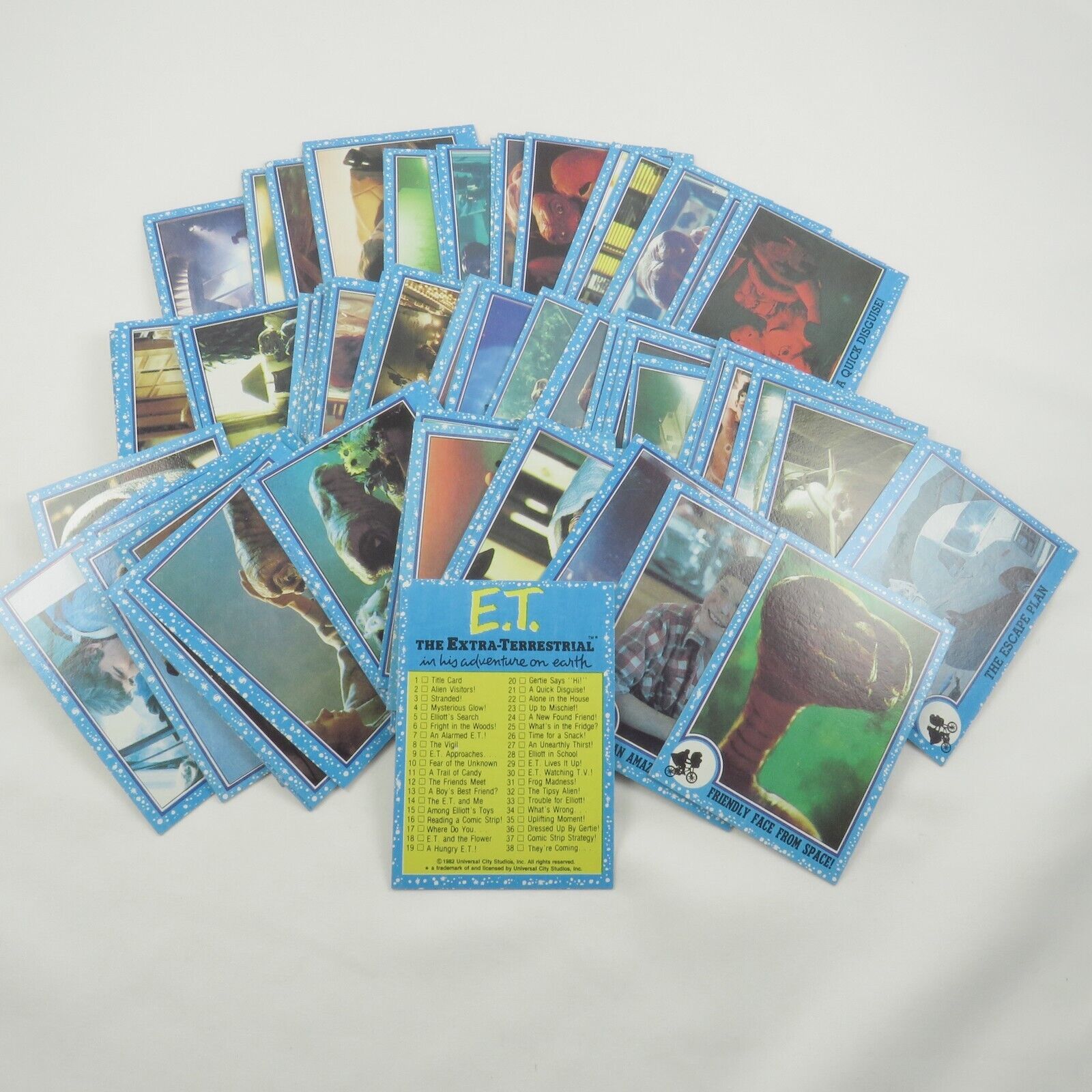 Vintage 1982 E.T. EXTRA TERRESTRIAL Complete TRADING CARD SET 87 TOPPS