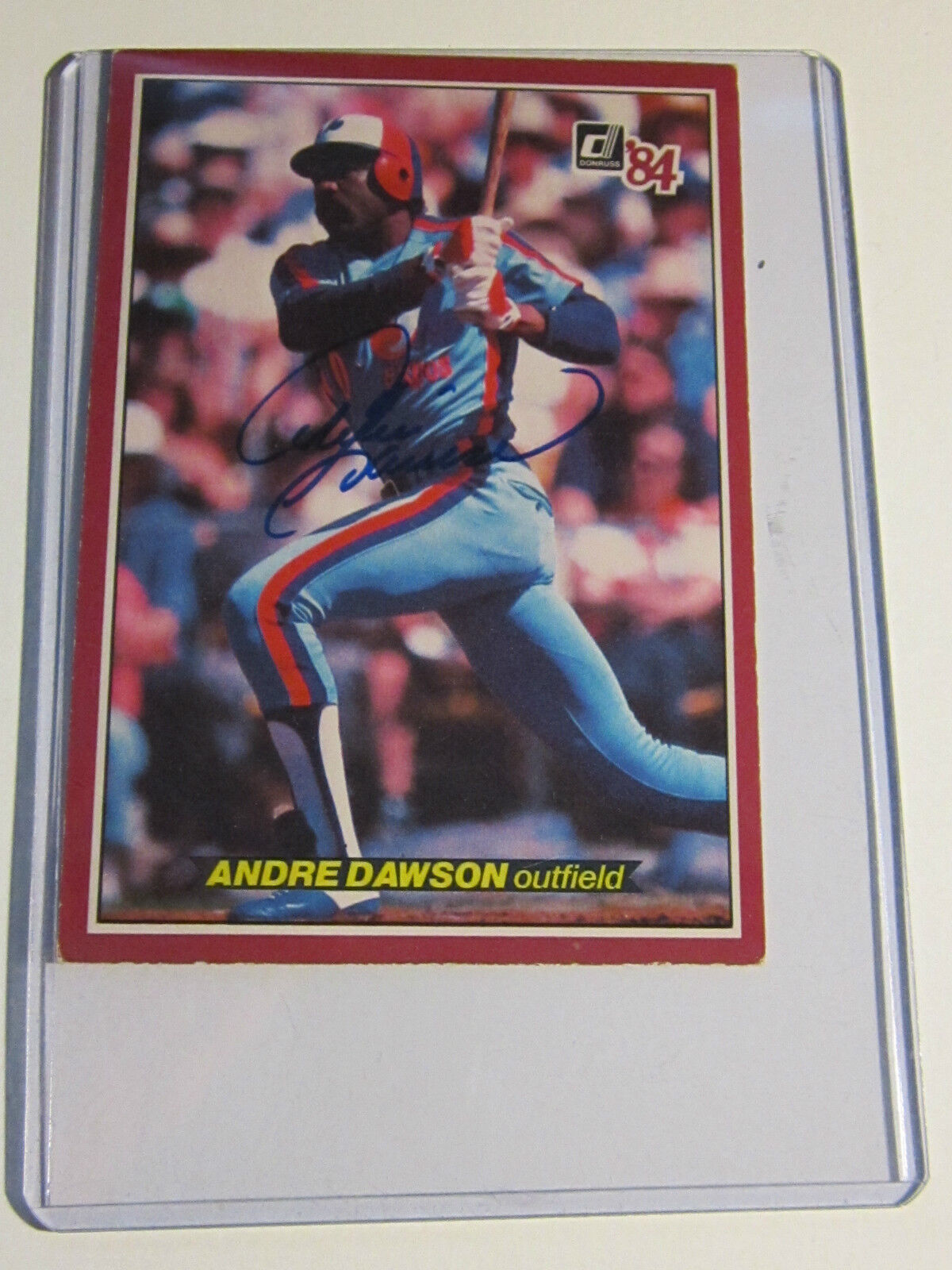 ANDRE DAWSON AUTOGRAPH LARGE BASEBALL CARD  5