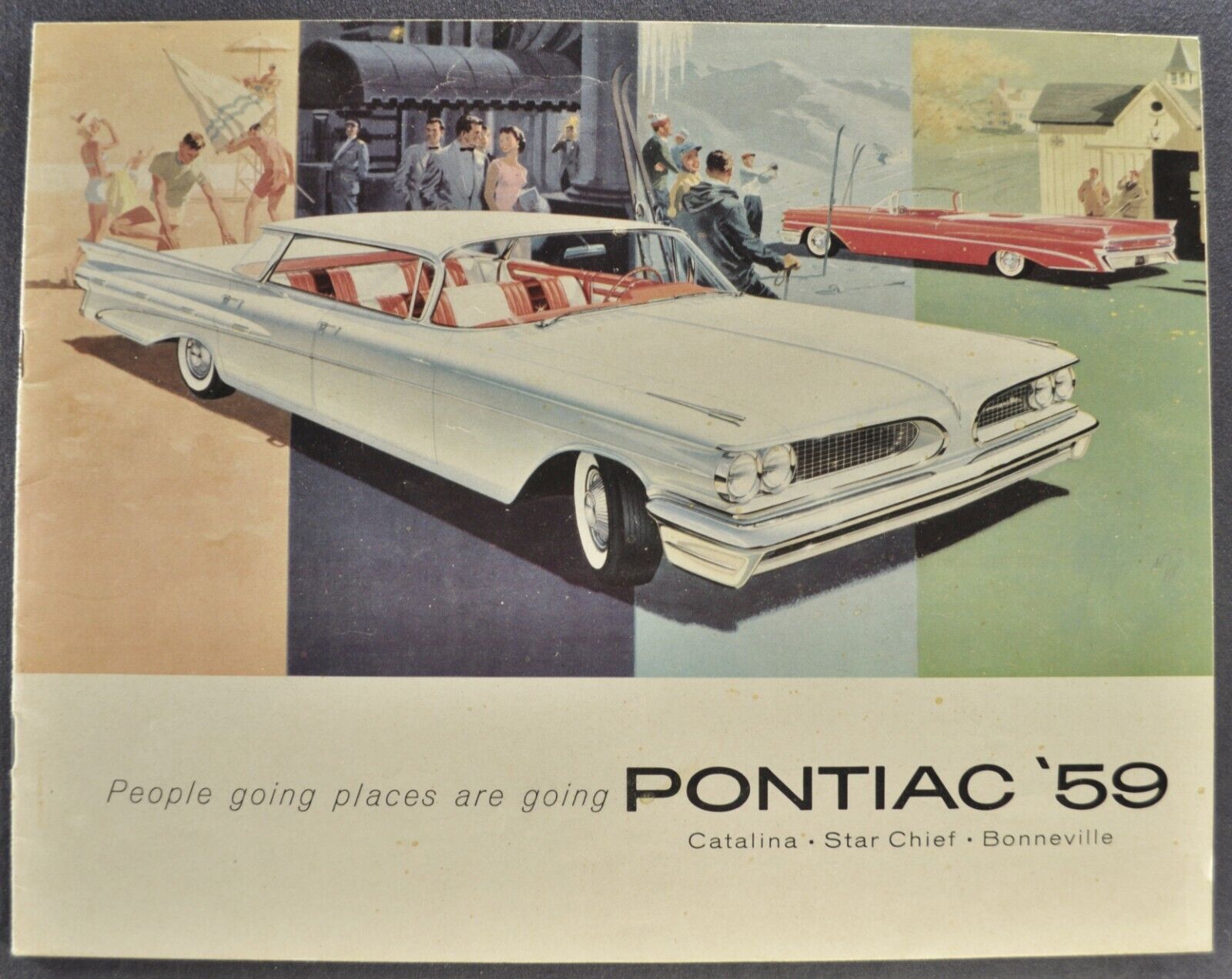 1959 Pontiac Brochure Bonneville Star Chief Ventura Catalina Wagon Original 59