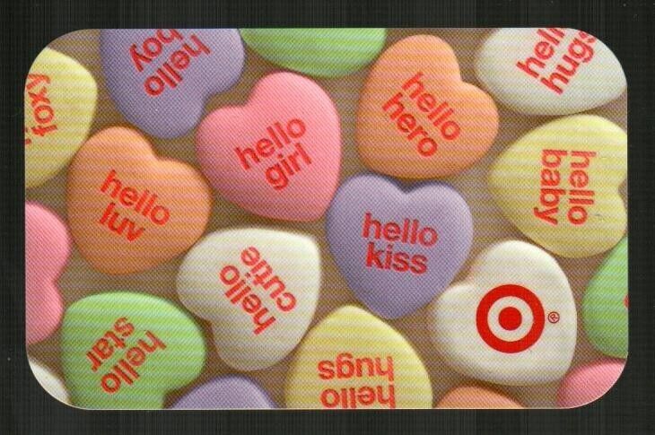 TARGET Candy Hearts, Valentine\'s Day ( 2007 ) Gift Card ( $0 )