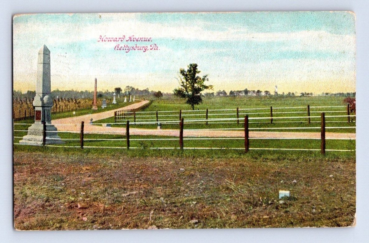 1911. GETTYSBURG, PA. HOWARD AVE. POSTCARD. JB5