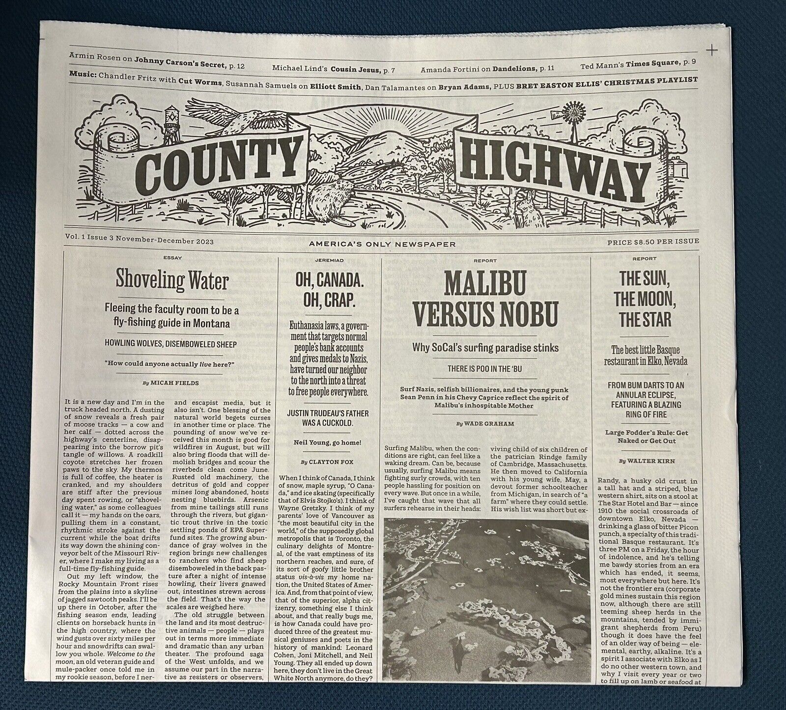 NEW  Volume 1...Issue 3 - County Highway Newspaper - America\'s Only Newspaper