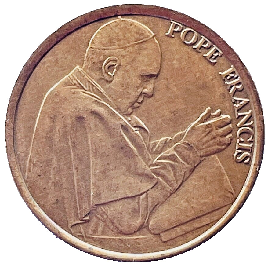 POPE FRANCIS Religious TOKEN Christianity Catholic Collectible Large Coin