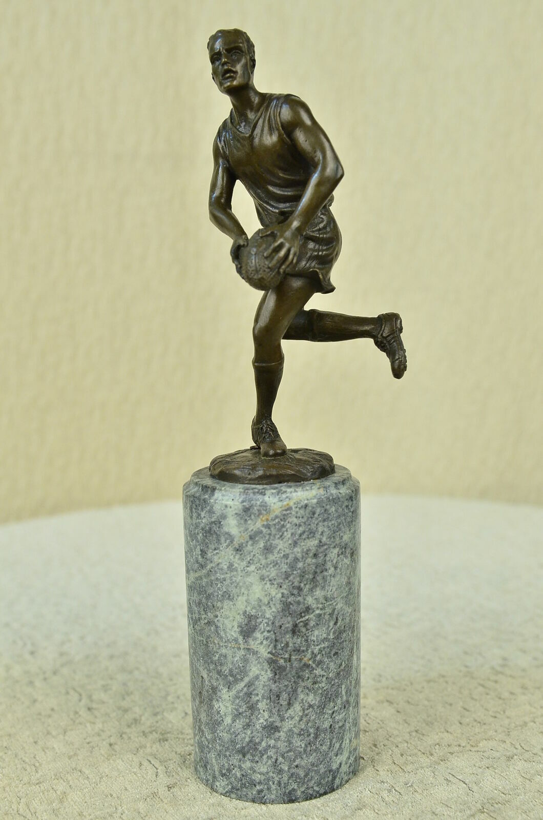 Handcrafted bronze sculpture SALE Trophy Player Football Rugby League Union Sale
