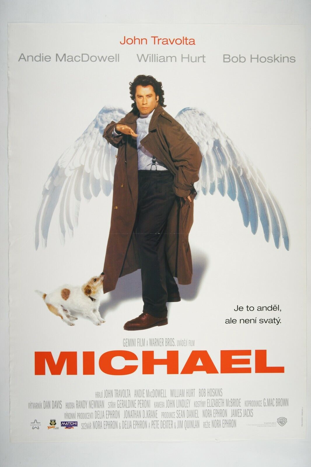 MICHAEL 24x33 Original Czech movie poster 1996 JOHN TRAVOLTA, ANDIE MACDOWELL