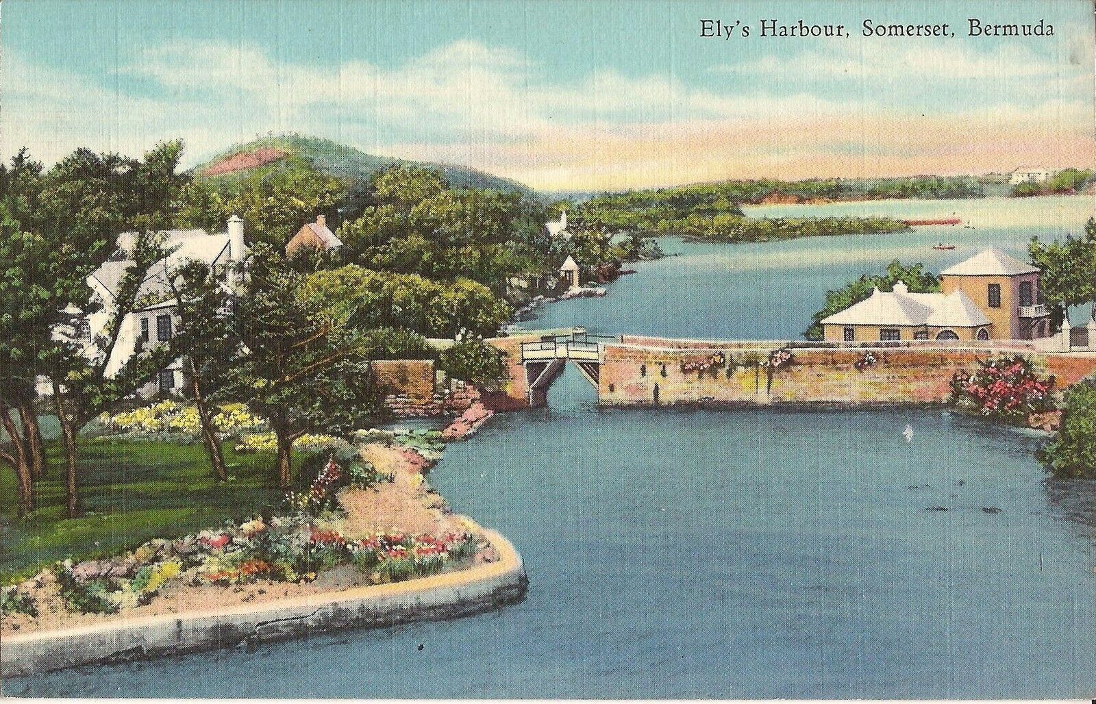 Somerset, BERMUDA - Ely\'s Harbor - 1936 - Sandys Parish, bridge