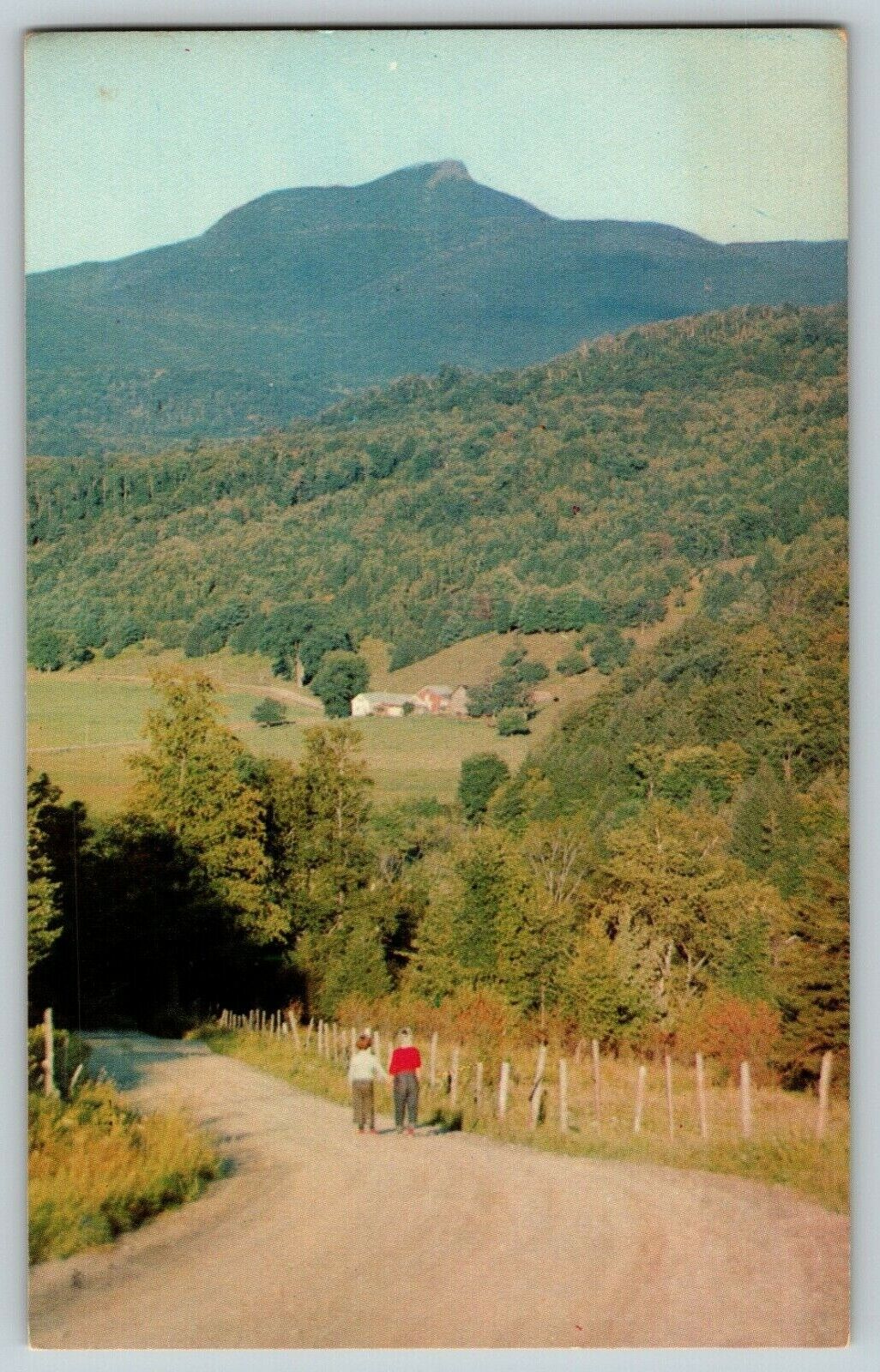 Postcard Camel\'s Hump as seen from the West in Huntington Vermont 
