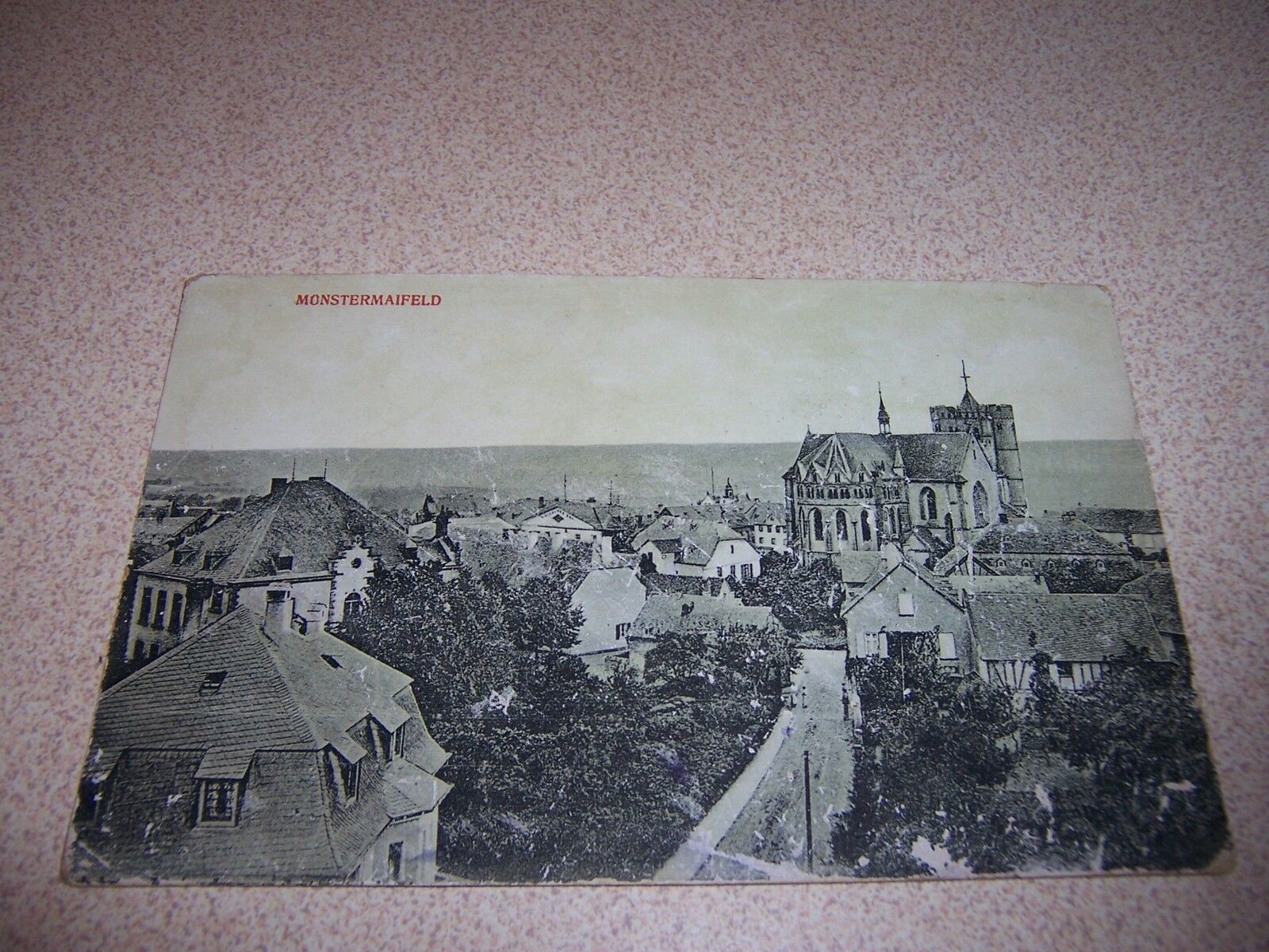 1910 Town-View Münstermaifeld Germany ANTIQUE POSTCARD