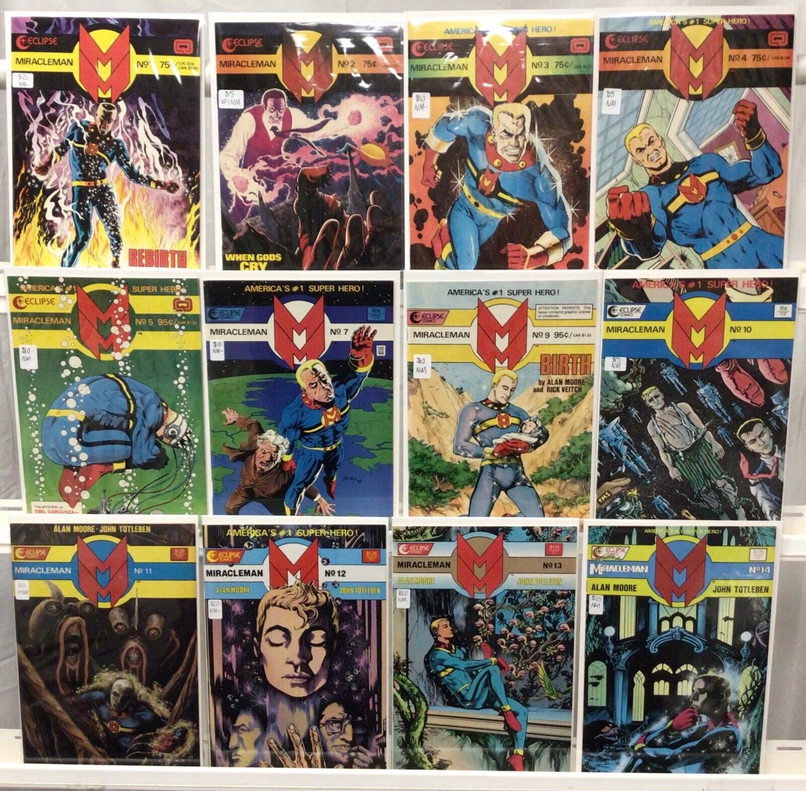 Eclipse Comics Miracleman Run Lot 1-14 Missing 6,8 VF/NM 1985