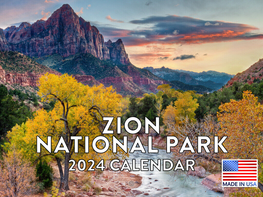 Zion National Park Calander 2024 Wall Calendar Monthly